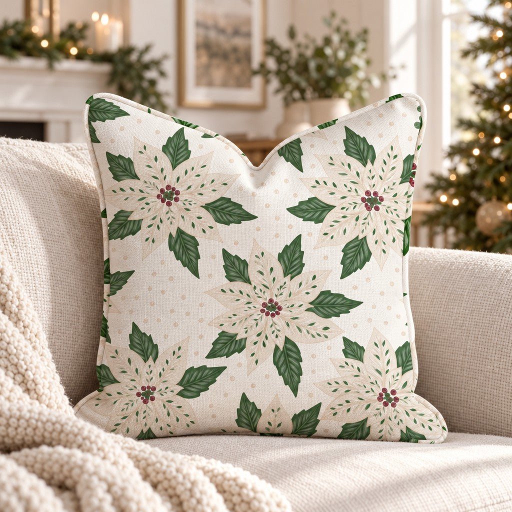 Ivory Noel Throw Pillow throw pillow - Hillcroft Home