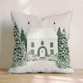 Ivory Stone Pine Cottage Throw Pillow - Hillcroft Home