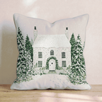 Ivory Stone Pine Cottage Throw Pillow - Hillcroft Home