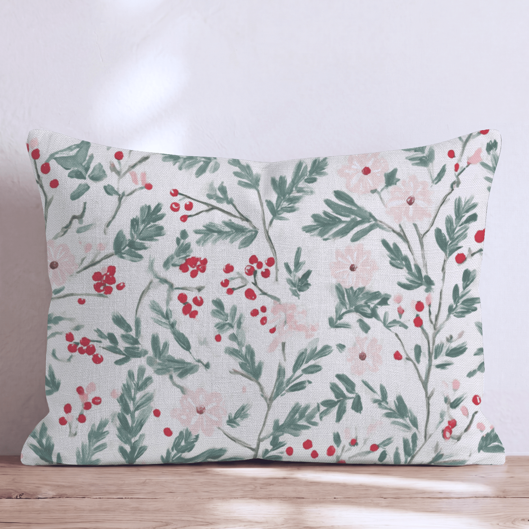 Ivory Tower Christmas Throw Pillow - Hillcroft Home