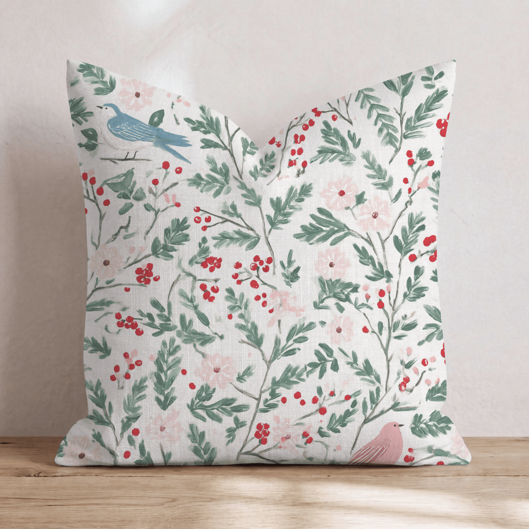 Ivory Tower Christmas Throw Pillow - Hillcroft Home