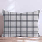 Ivory Windowpane Throw Pillow throw pillow - Hillcroft Home