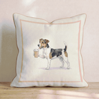 Jack Russell Coffee Throw Pillow - Hillcroft Home