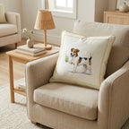 Jack Russell Matcha Throw Pillow - Hillcroft Home