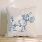 Jack Russell Pickleball Throw Pillow - Hillcroft Home