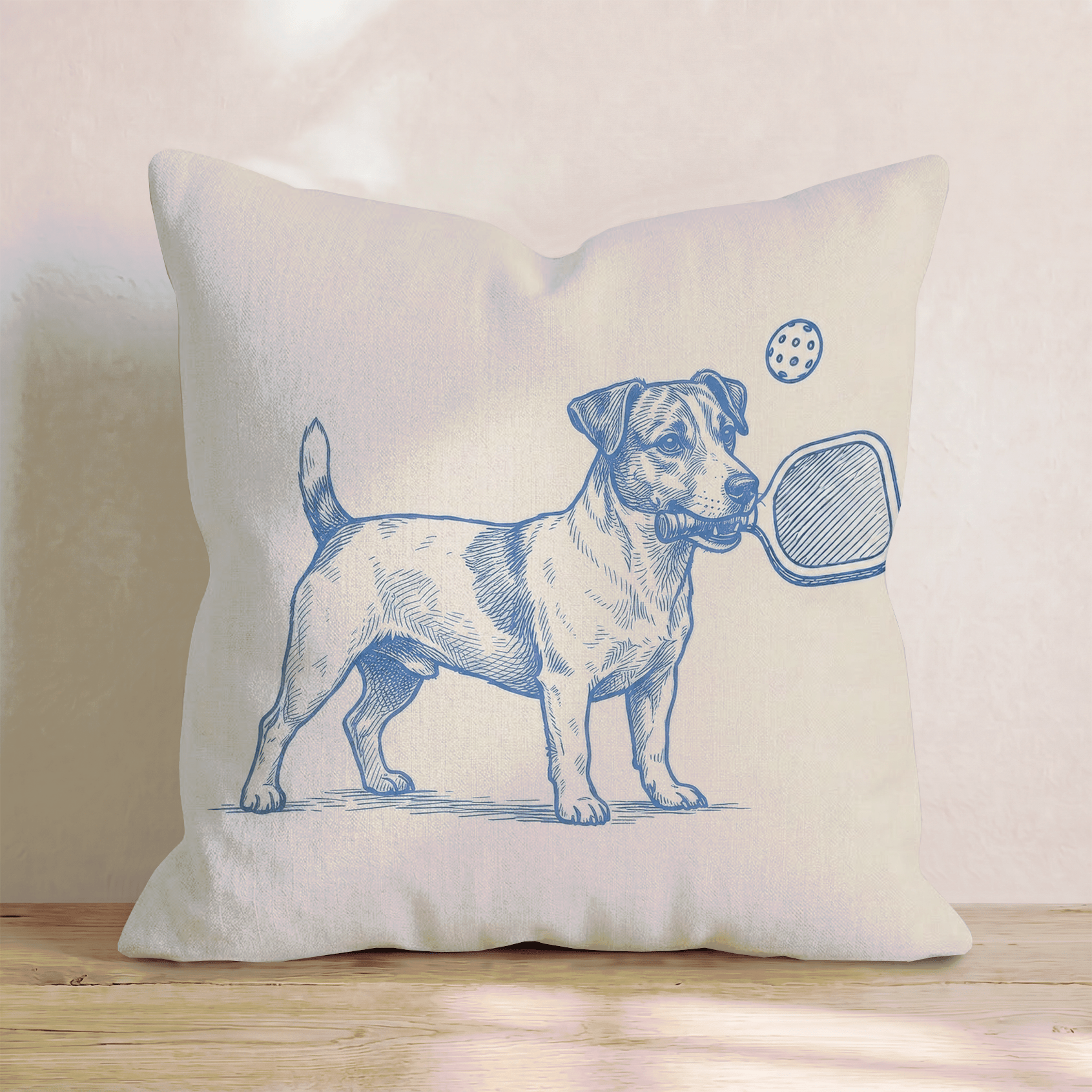Jack Russell Pickleball Throw Pillow - Hillcroft Home