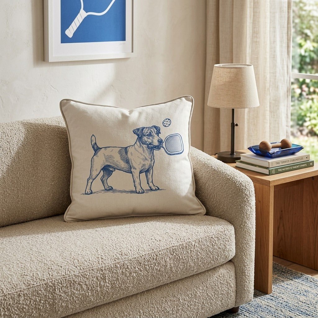 Jack Russell Pickleball Throw Pillow - Hillcroft Home