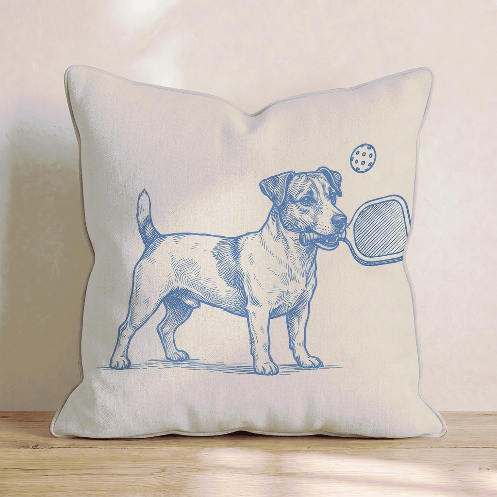 Jack Russell Pickleball Throw Pillow - Hillcroft Home