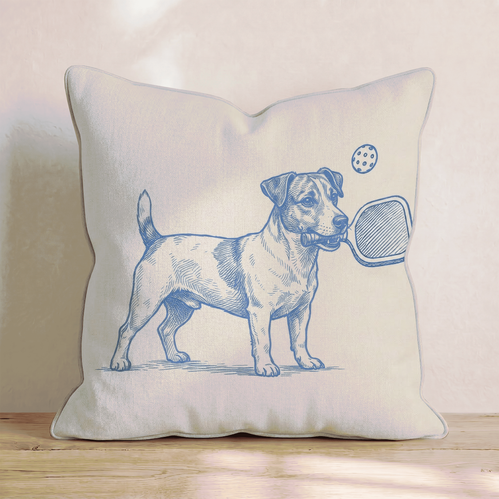 Jack Russell Pickleball Throw Pillow - Hillcroft Home
