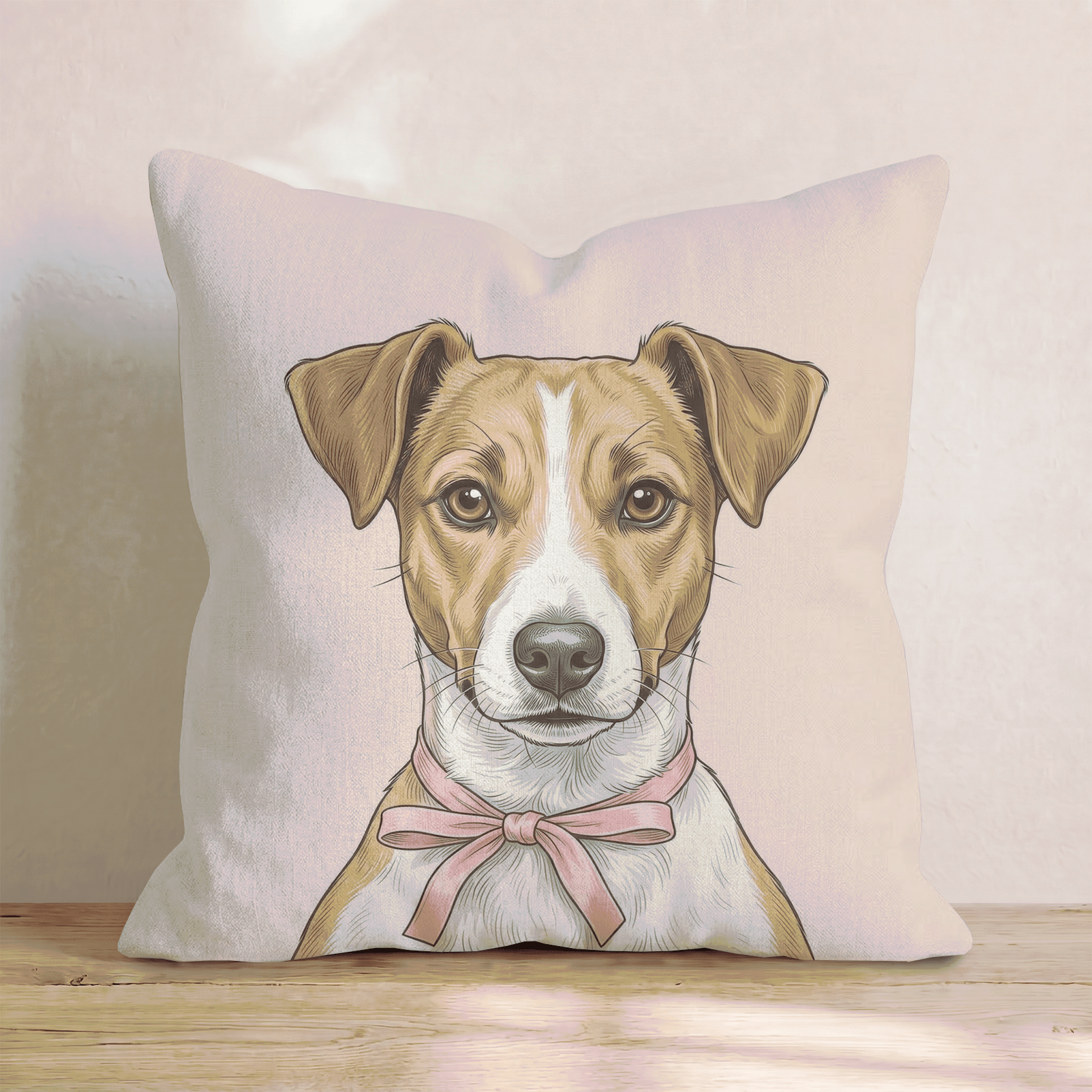 Jack Russell Terrier Portrait Throw Pillow - Hillcroft Home