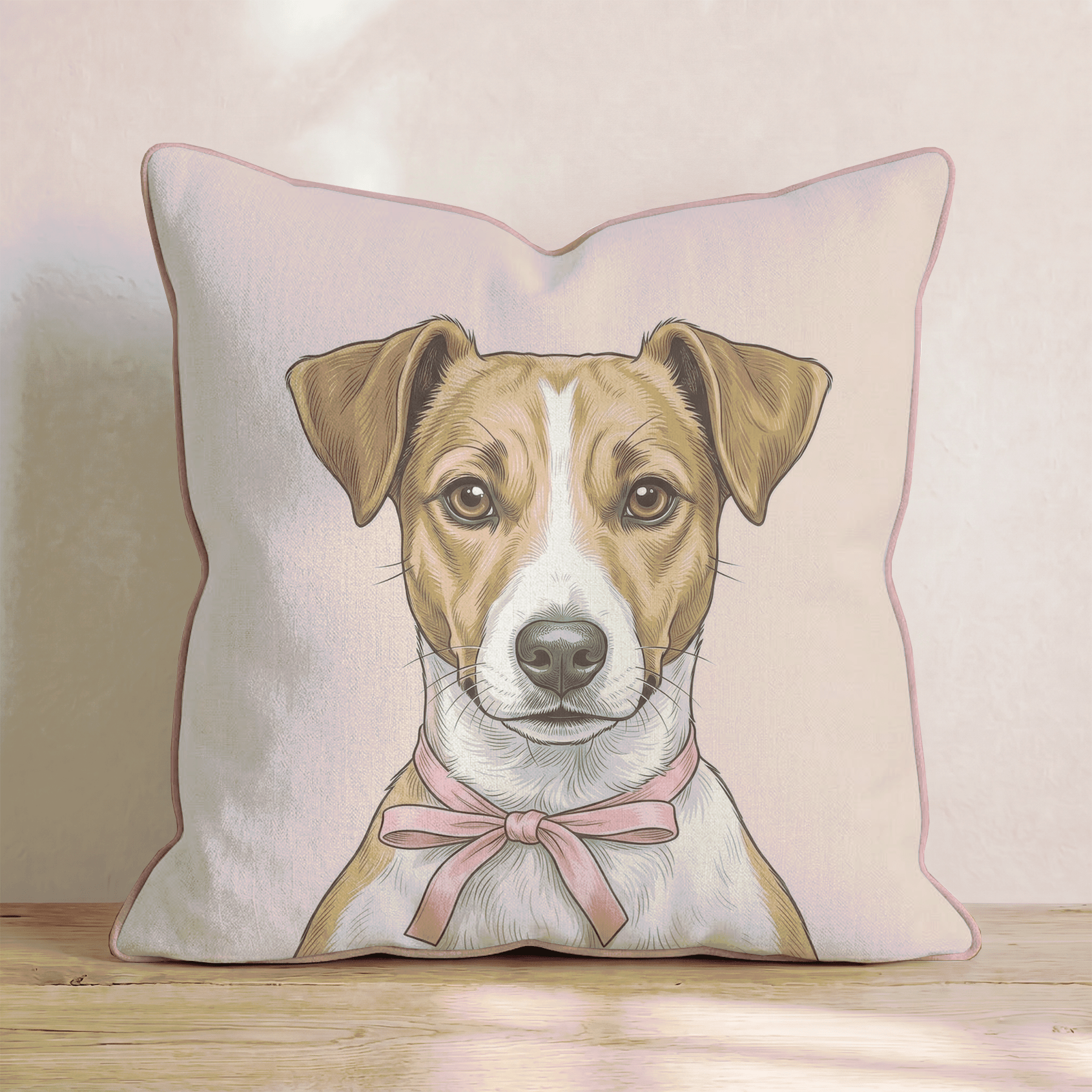 Jack Russell Terrier Portrait Throw Pillow - Hillcroft Home