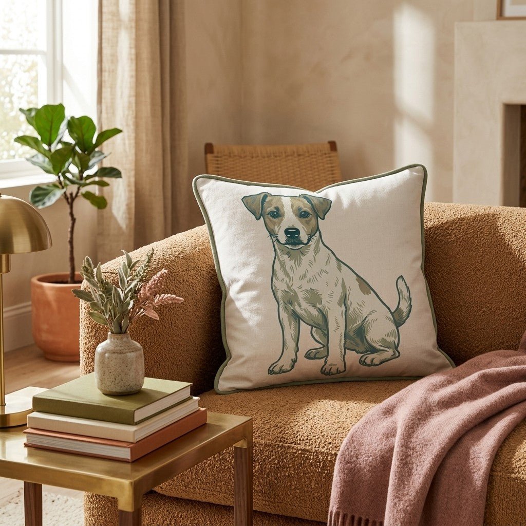 Jack Russell Terrier Throw Pillow - Hillcroft Home