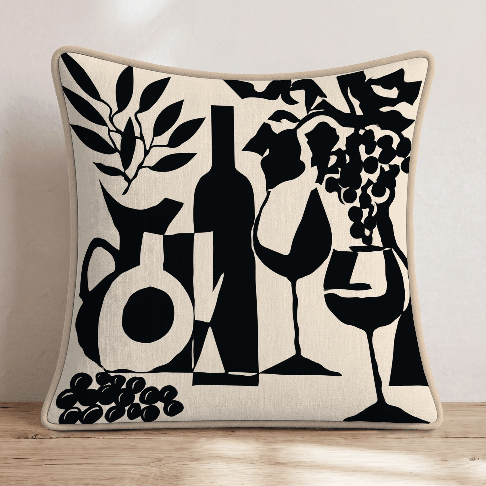 Jazz Room Vibes Throw Pillow - Hillcroft Home