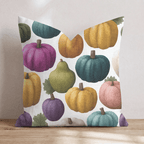 Jewel-Tone Pumpkins Throw Pillow - Hillcroft Home