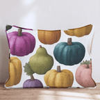 Jewel-Tone Pumpkins Throw Pillow - Hillcroft Home