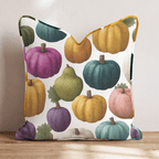 Jewel-Tone Pumpkins Throw Pillow - Hillcroft Home