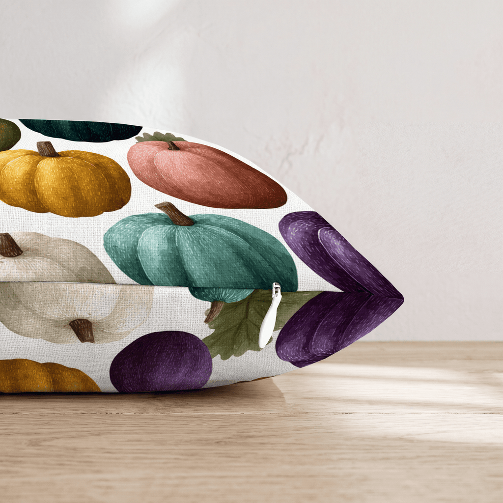 Jewel-Tone Pumpkins Throw Pillow - Hillcroft Home