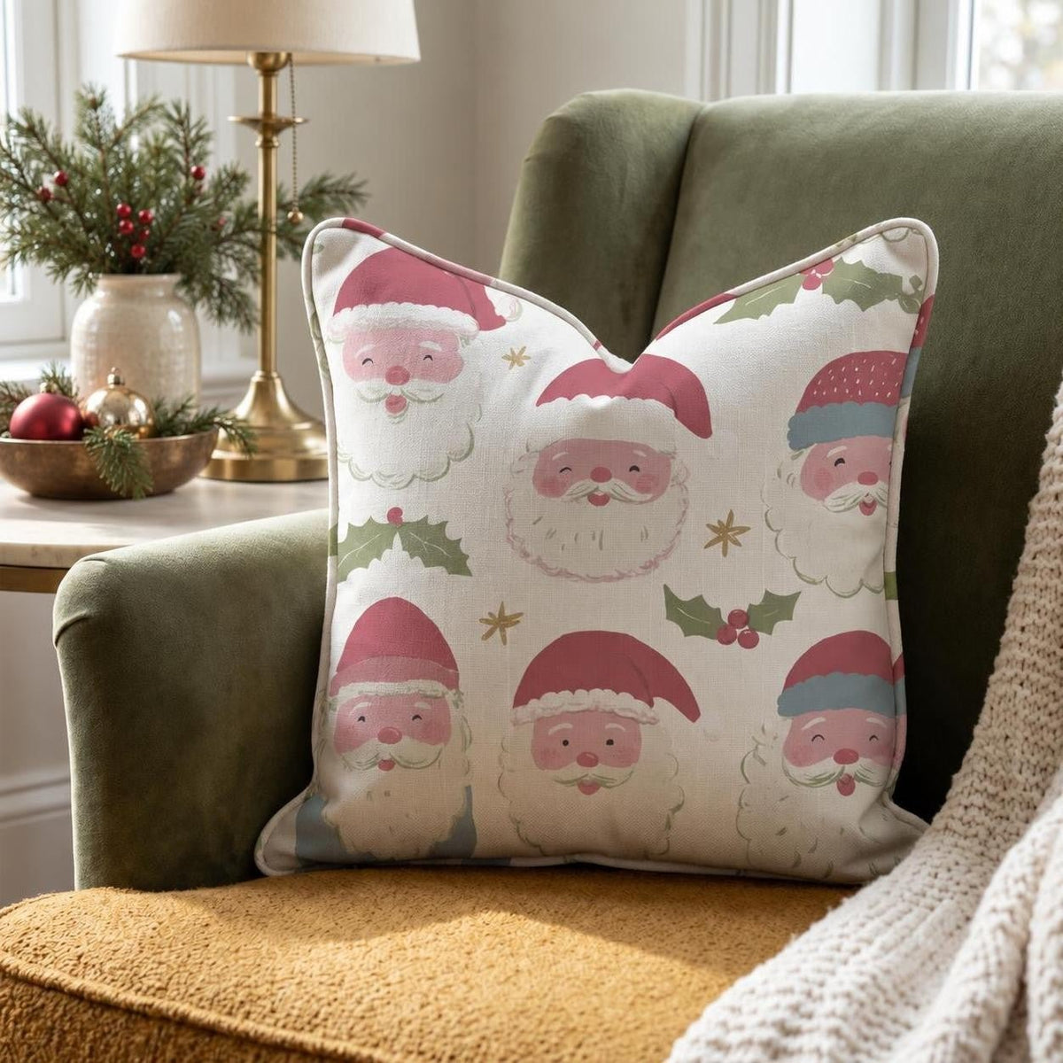 Jolly Fellow Throw Pillow throw pillow - Hillcroft Home