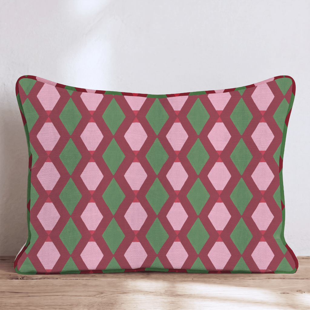 Jolly Jester Cranberry Throw Pillow throw pillow - Hillcroft Home