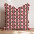 Jolly Jester Cranberry Throw Pillow throw pillow - Hillcroft Home