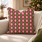 Jolly Jester Cranberry Throw Pillow throw pillow - Hillcroft Home
