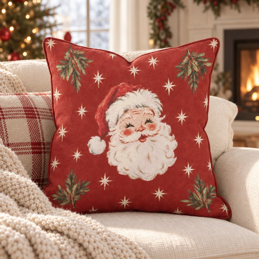 Jolly Old St Nick Throw Pillow throw pillow - Hillcroft Home