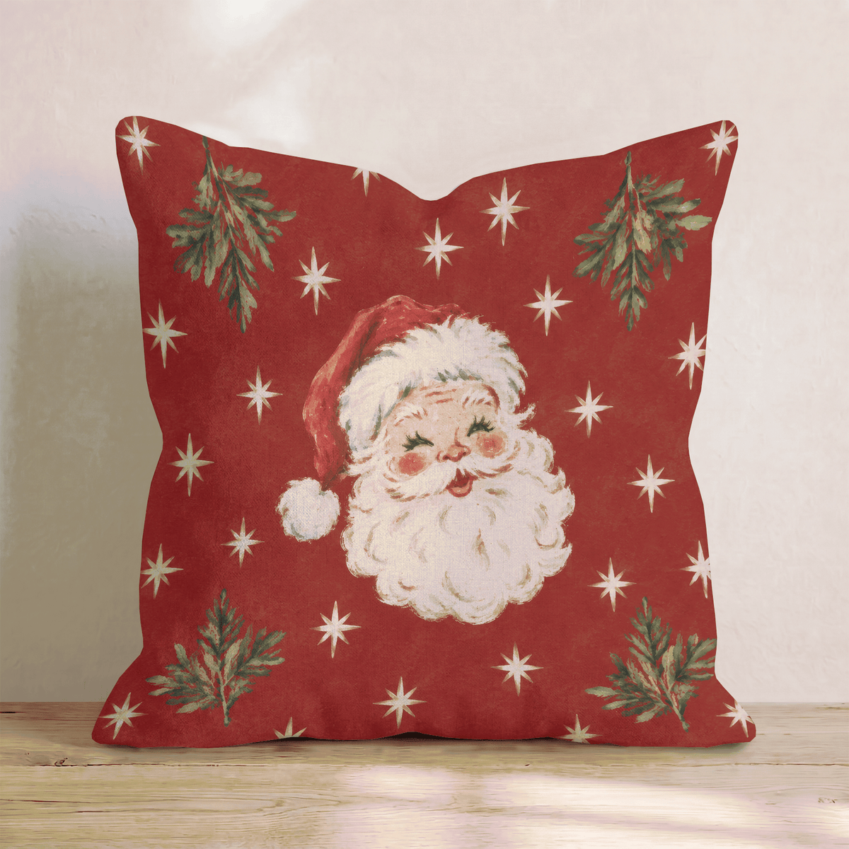 Jolly Old St Nick Throw Pillow throw pillow - Hillcroft Home