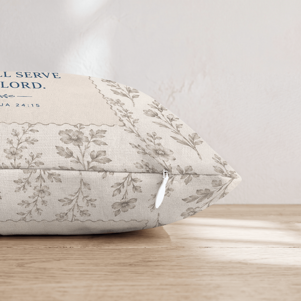 Joshua 24_15 Throw Pillow - Hillcroft Home
