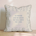 Joshua 24_15 Throw Pillow - Hillcroft Home