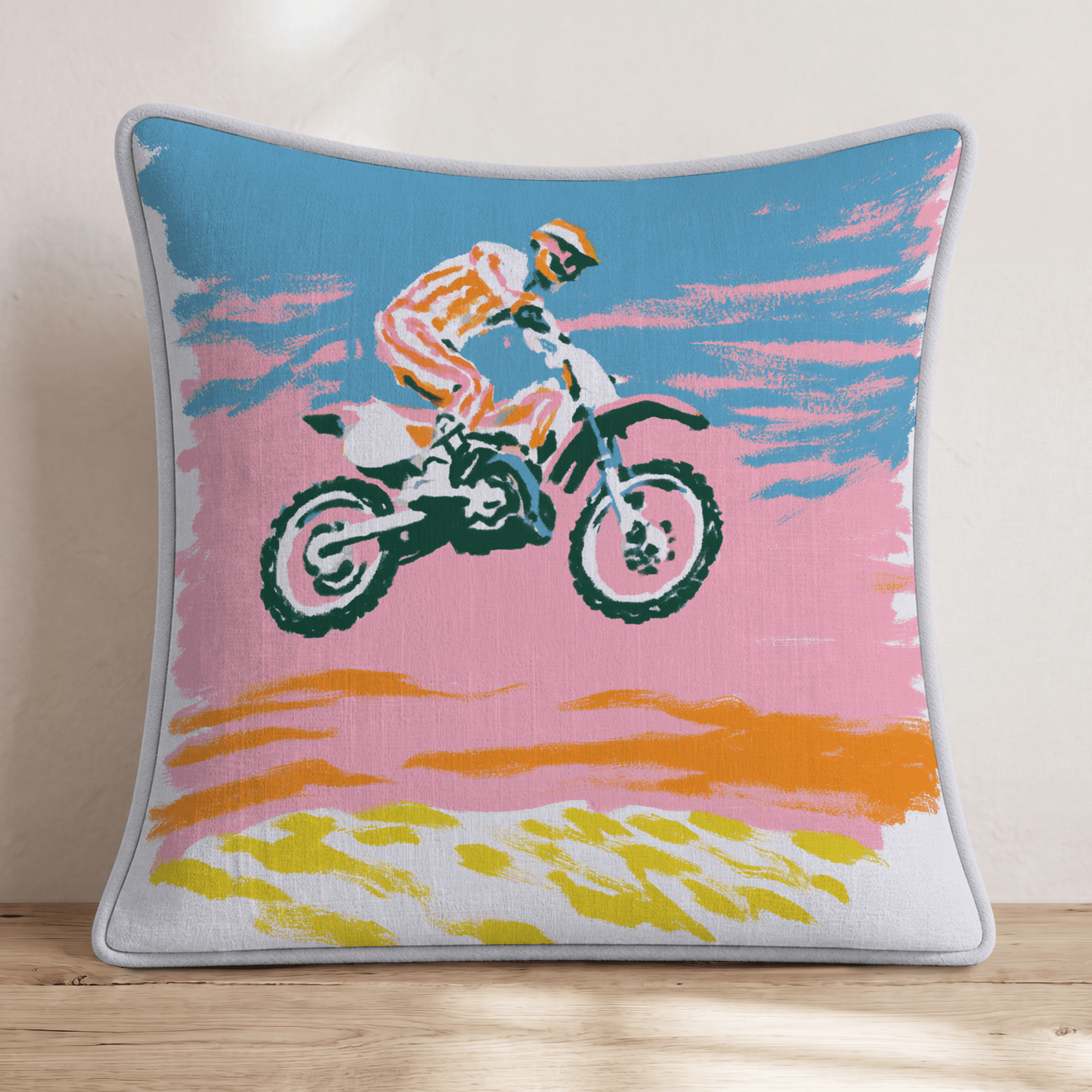 Jump Line Throw Pillow - Hillcroft Home