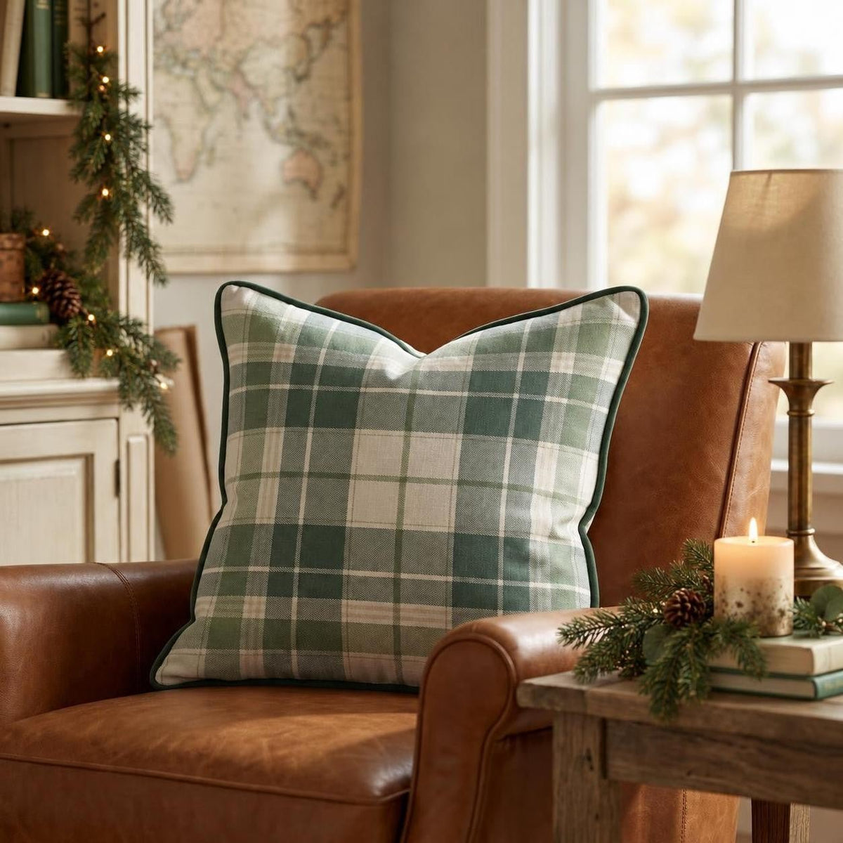 Junebug Tartan Throw Pillow throw pillow - Hillcroft Home