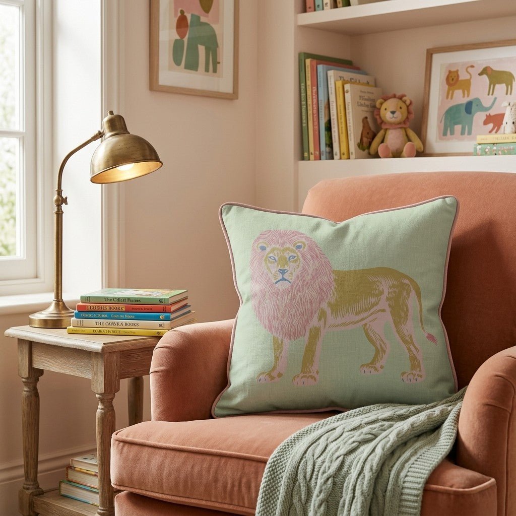 Jungle King Throw Pillow - Hillcroft Home