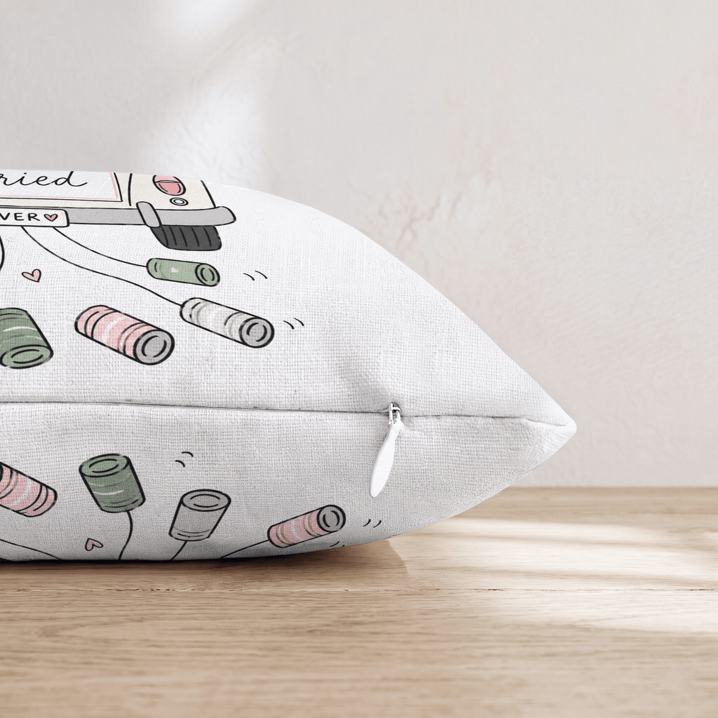 Just Married Throw Pillow - Hillcroft Home