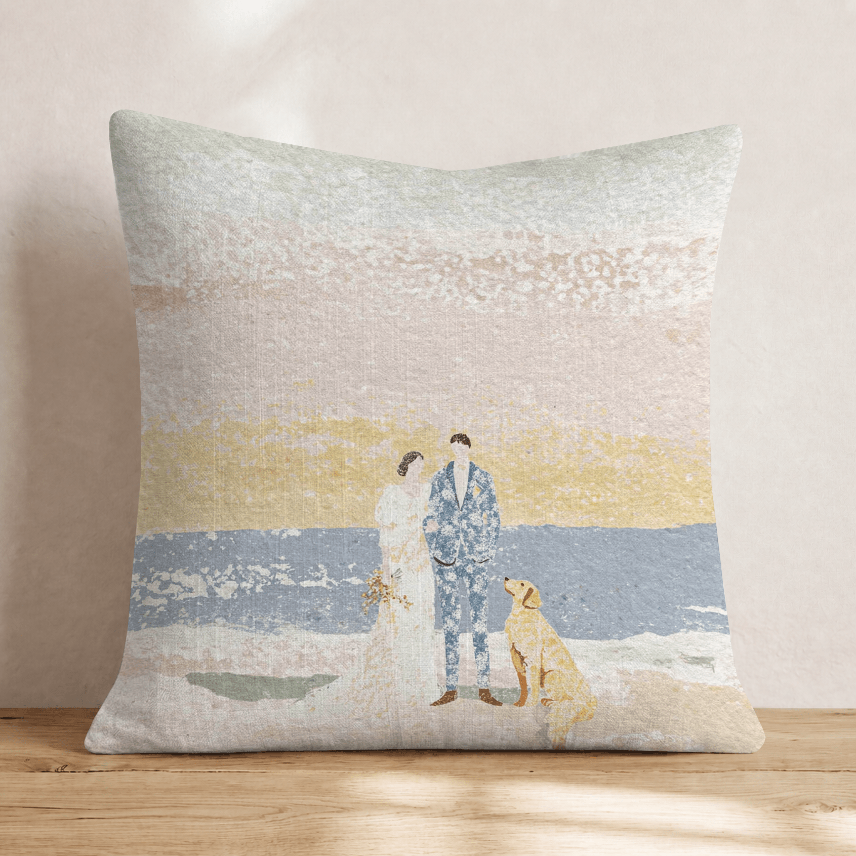 Just the Three of Us Throw Pillow - Hillcroft Home