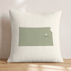 Kansas State Capital Throw Pillow - Hillcroft Home