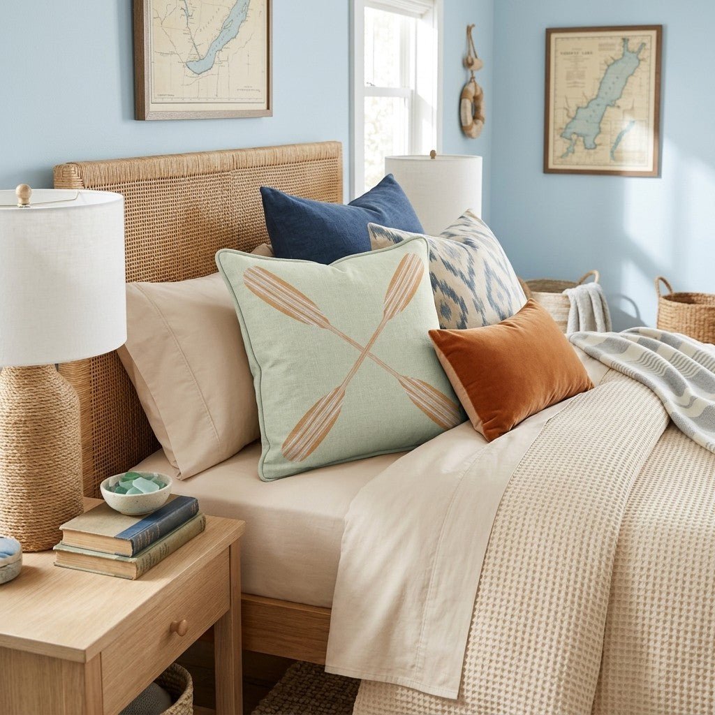 Kayak Paddels Throw Pillow - Hillcroft Home