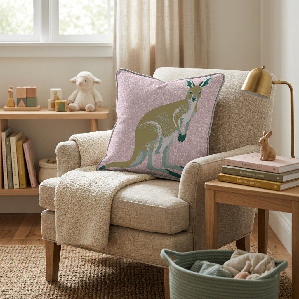 Kick_n Kangaroo Throw Pillow - Hillcroft Home