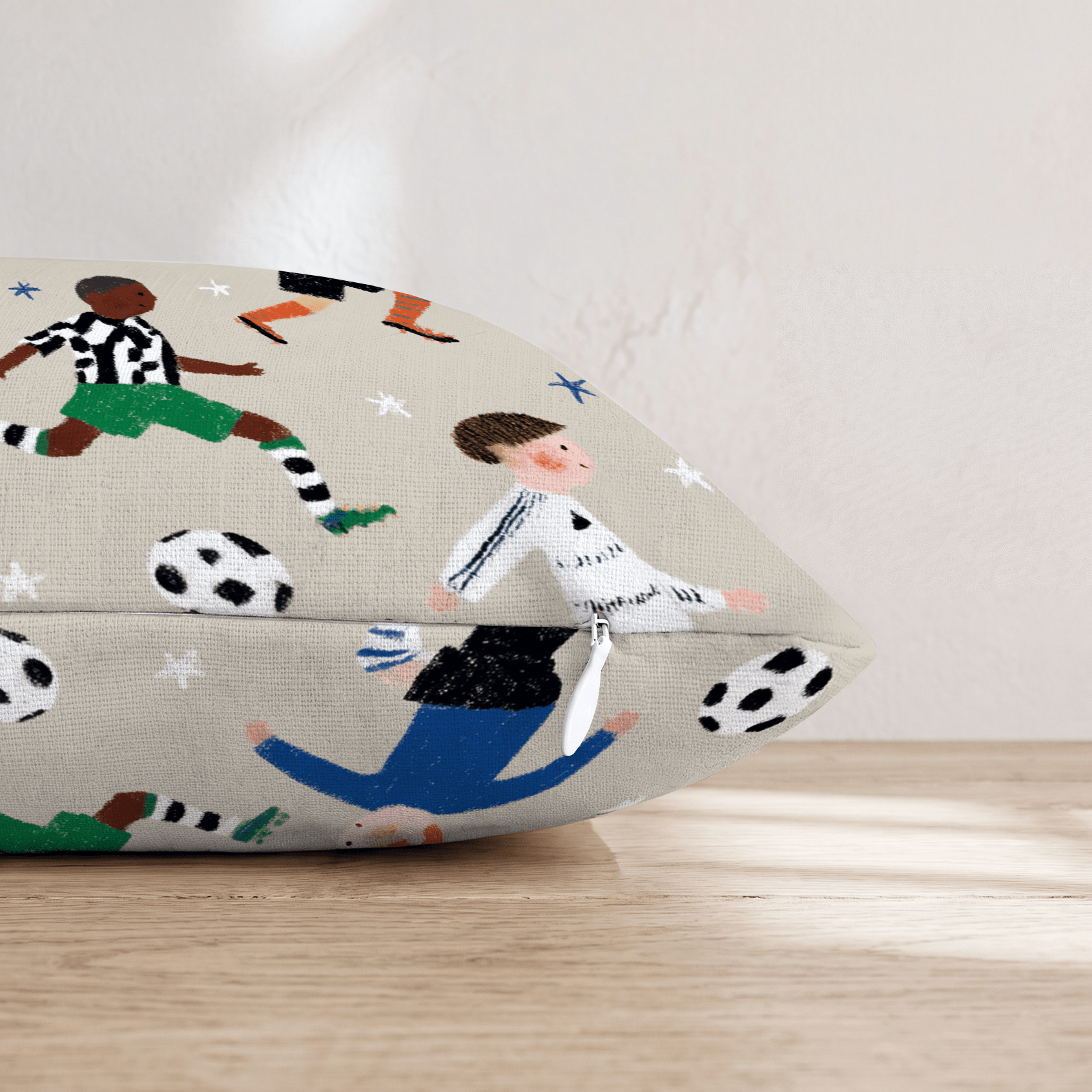 Kids Soccer Match Throw Pillow - Hillcroft Home