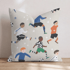 Kids Soccer Match Throw Pillow - Hillcroft Home