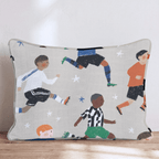 Kids Soccer Match Throw Pillow - Hillcroft Home