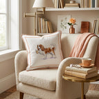 King Charles Spaniel Coffee Throw Pillow - Hillcroft Home