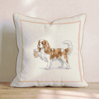 King Charles Spaniel Coffee Throw Pillow - Hillcroft Home