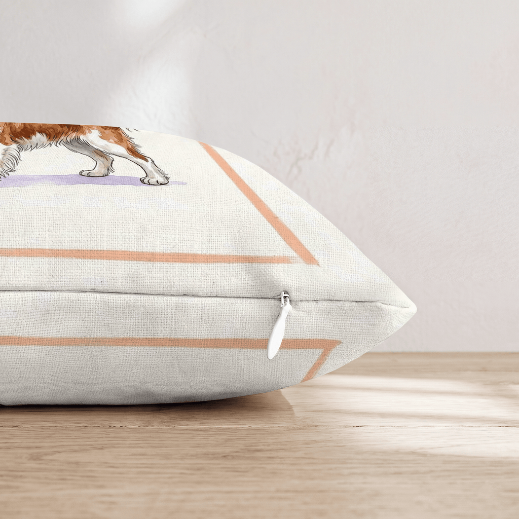 King Charles Spaniel Tumbler Throw Pillow - Hillcroft Home