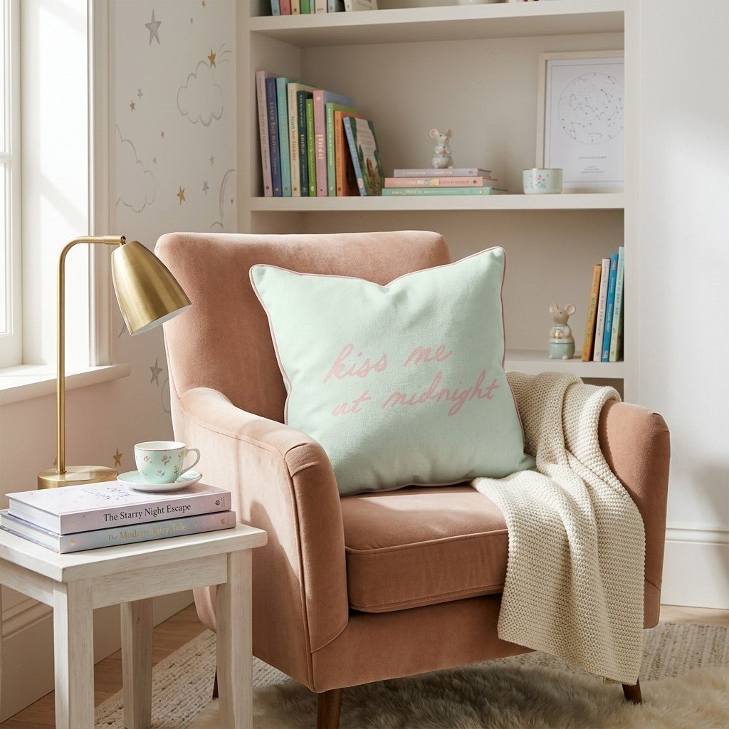 Kiss Me Midnight Throw Pillow - Hillcroft Home