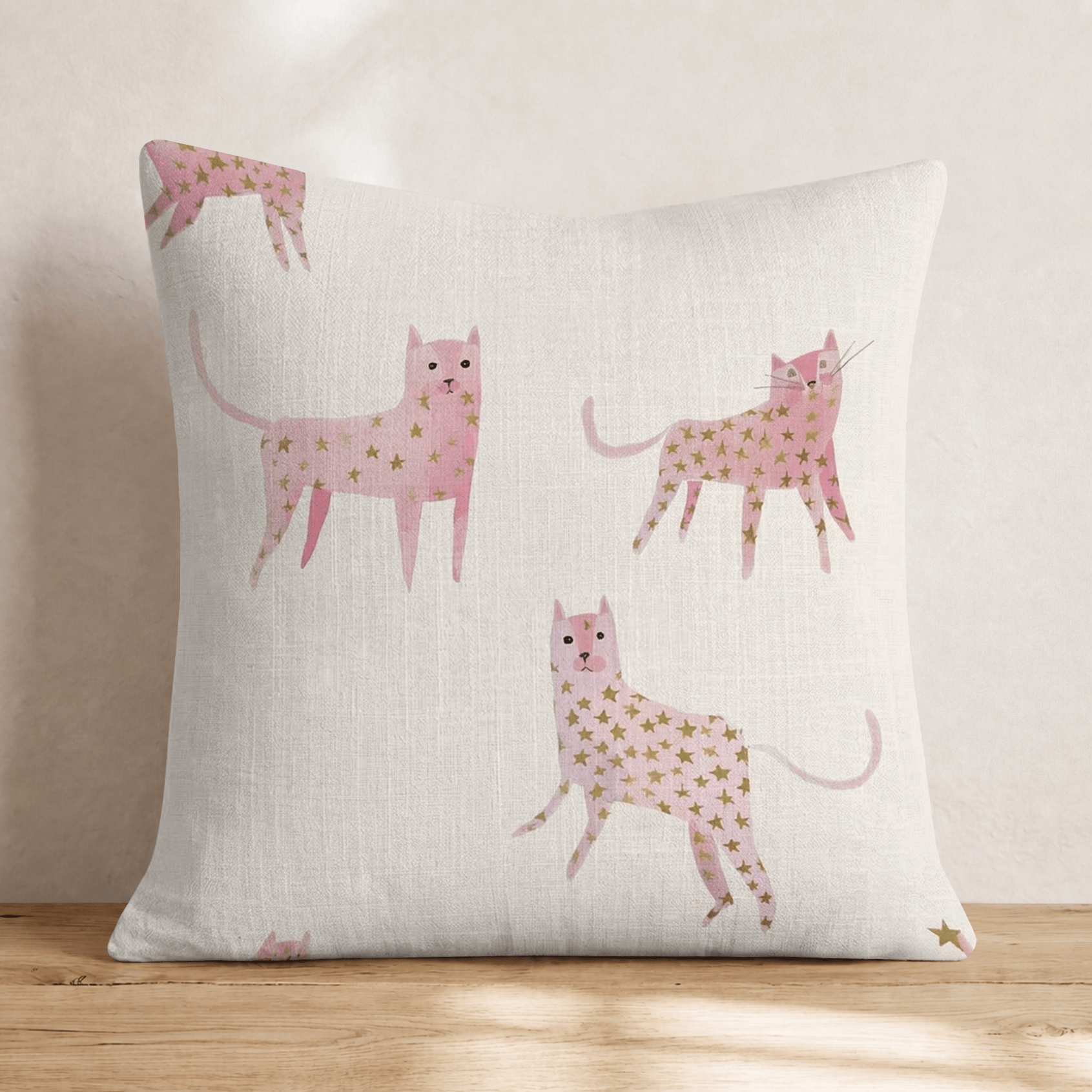 Kitty Whimsy Throw Pillow - Hillcroft Home