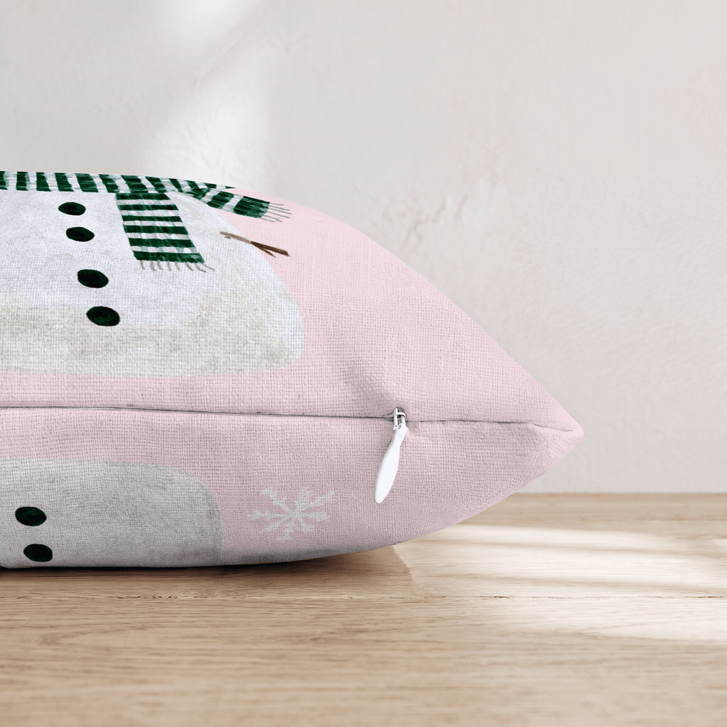 Knit Cap Snowman Bird Throw Pillow - Hillcroft Home