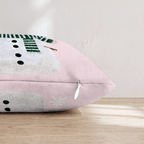 Knit Cap Snowman Bird Throw Pillow - Hillcroft Home