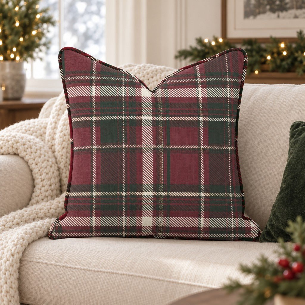 Kringle Tartan Throw Pillow throw pillow - Hillcroft Home