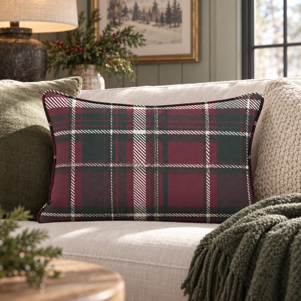 Kringle Tartan Throw Pillow throw pillow - Hillcroft Home