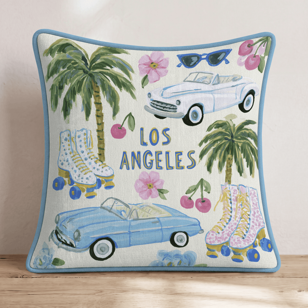 LA Collage Throw Pillow - Hillcroft Home